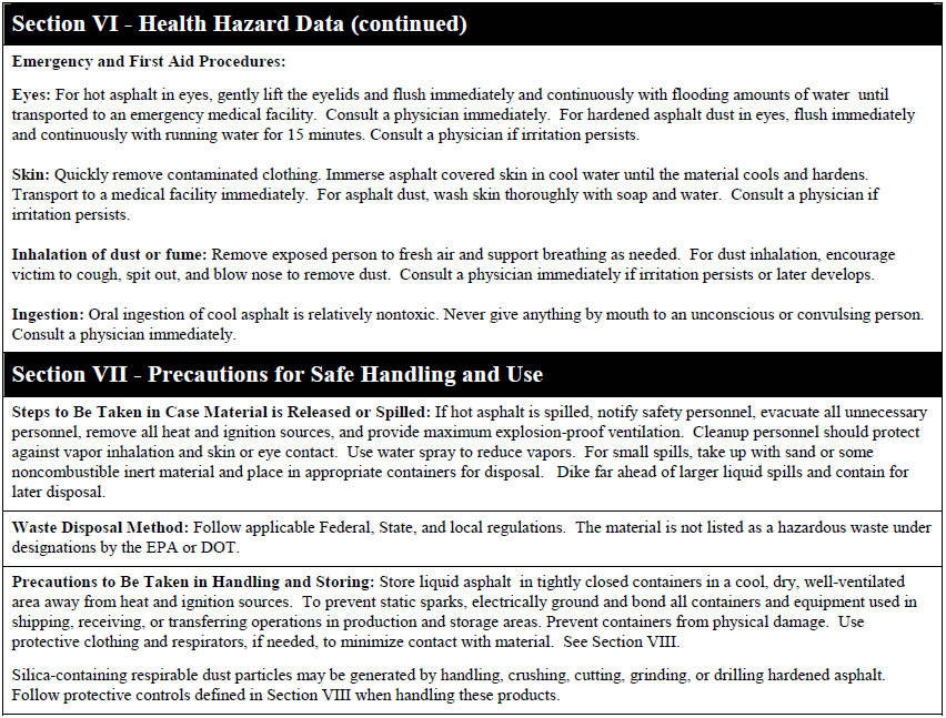 bitumen msds4