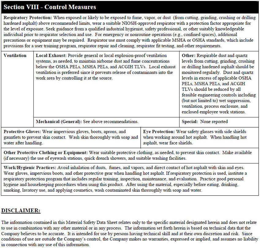 bitumen msds5