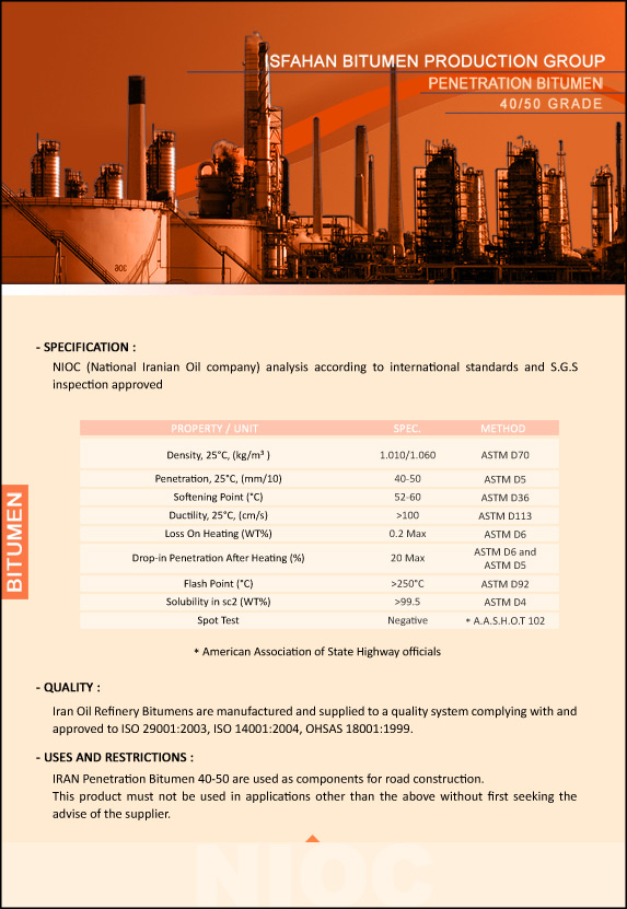 Penetration Bitumen 40/50