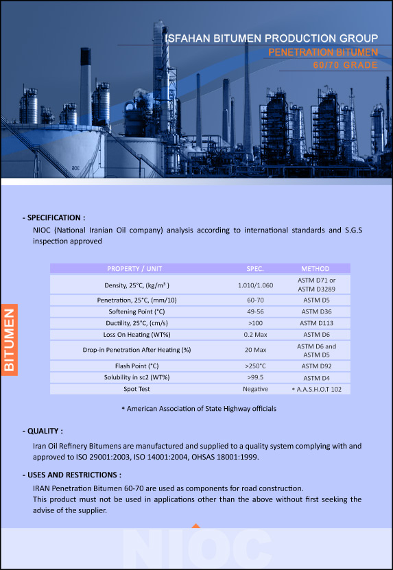 Penetration Bitumen 60/70