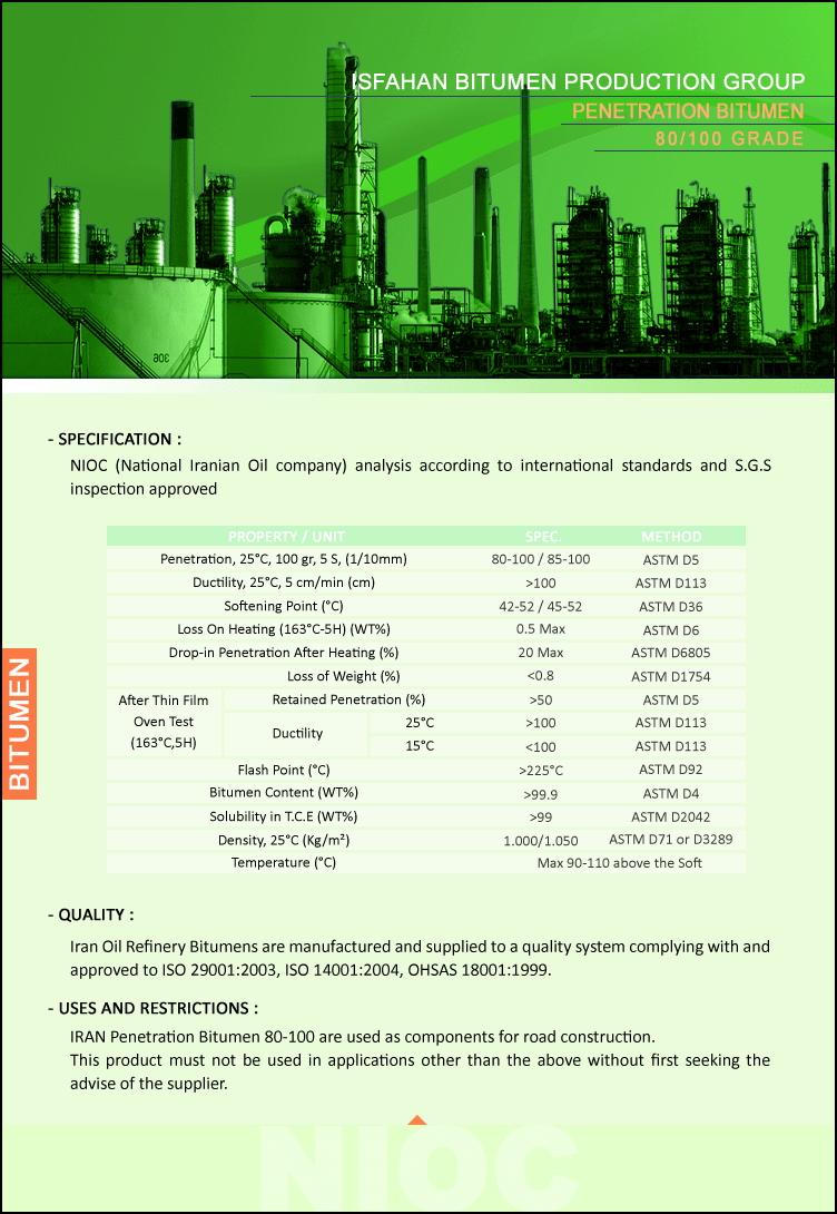 Penetration Bitumen 80/100